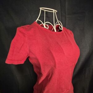 Jones New York Vibrant Red Short Sleeve Top